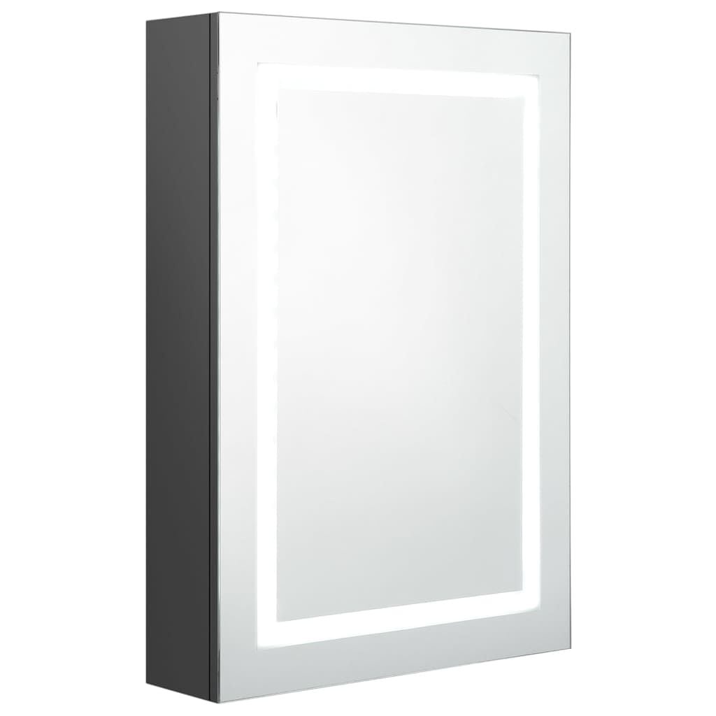 Badkamerkast met spiegel & LED, 50x13x70 cm grijs - 35% Korting