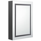 Badkamerkast met spiegel & LED, 50x13x70 cm grijs - 35% Korting