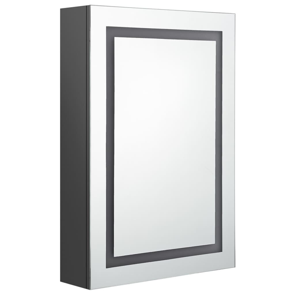 Badkamerkast met spiegel & LED, 50x13x70 cm grijs - 35% Korting