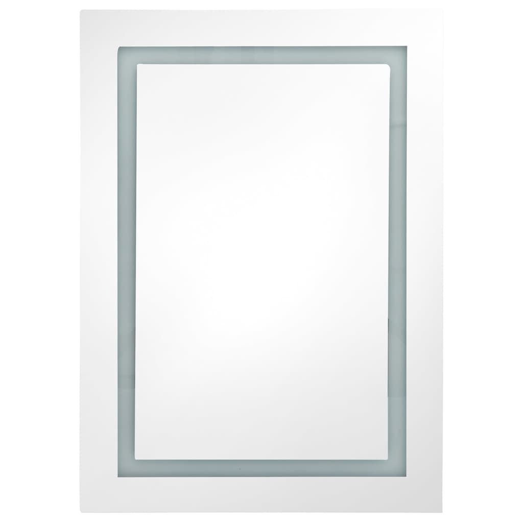 Badkamerkast met spiegel & LED, 50x13x70 cm grijs - 35% Korting