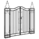 VidaXL Poort 121x8x120 cm Smeedijzer Zwart - 35% Korting