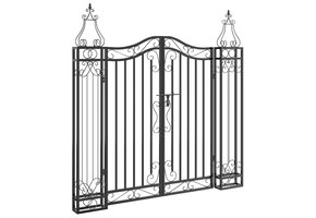 VidaXL Poort 121x8x120 cm Smeedijzer Zwart - 35% Korting