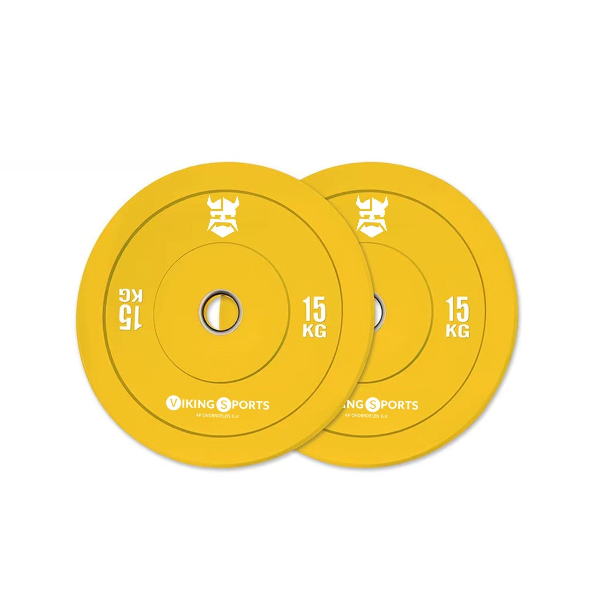 Bumper plate halterschijf 15 kg Geel Rubber Olympisch - 49% Korting