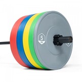 Bumper plate halterschijf 15 kg Geel Rubber Olympisch - 49% Korting