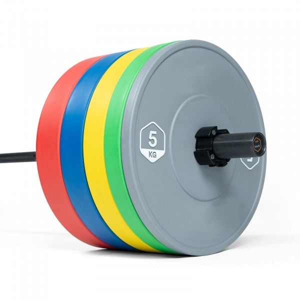 Bumper plate halterschijf 15 kg Geel Rubber Olympisch - 49% Korting