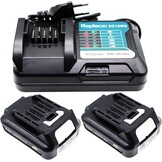 2x Makita 12V 2.0Ah Accupacks met Lader, 34% Korting