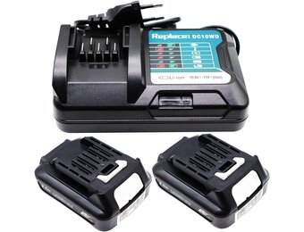 2x Makita 12V 2.0Ah Accupacks met Lader, 34% Korting