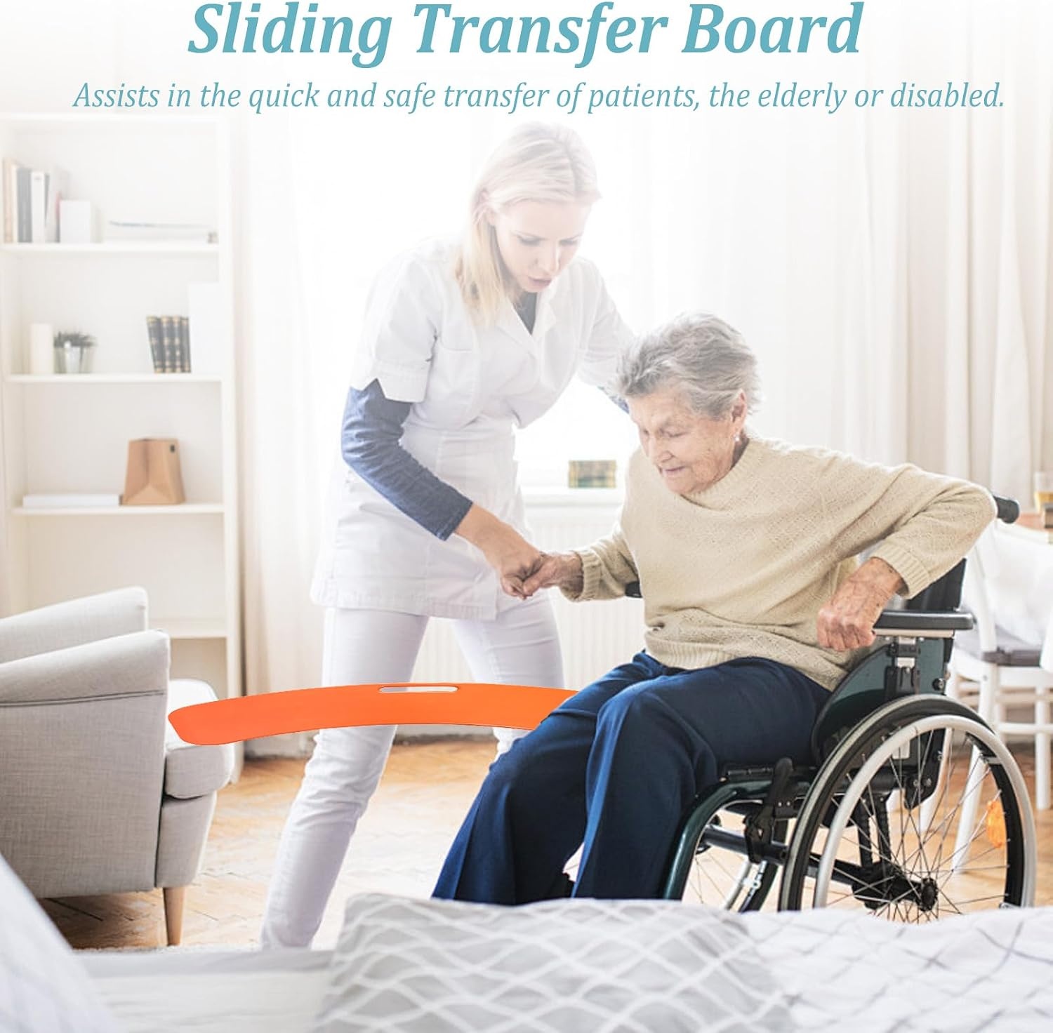 Transferplank 80x21 cm Oranje - Veilig Verplaatsen met 33% Korting