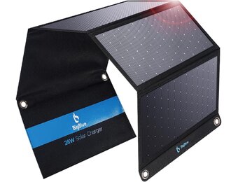 BigBlue 28W Draagbare Zonnelader - 3 USB Poorten, Waterdicht - 34% Korting