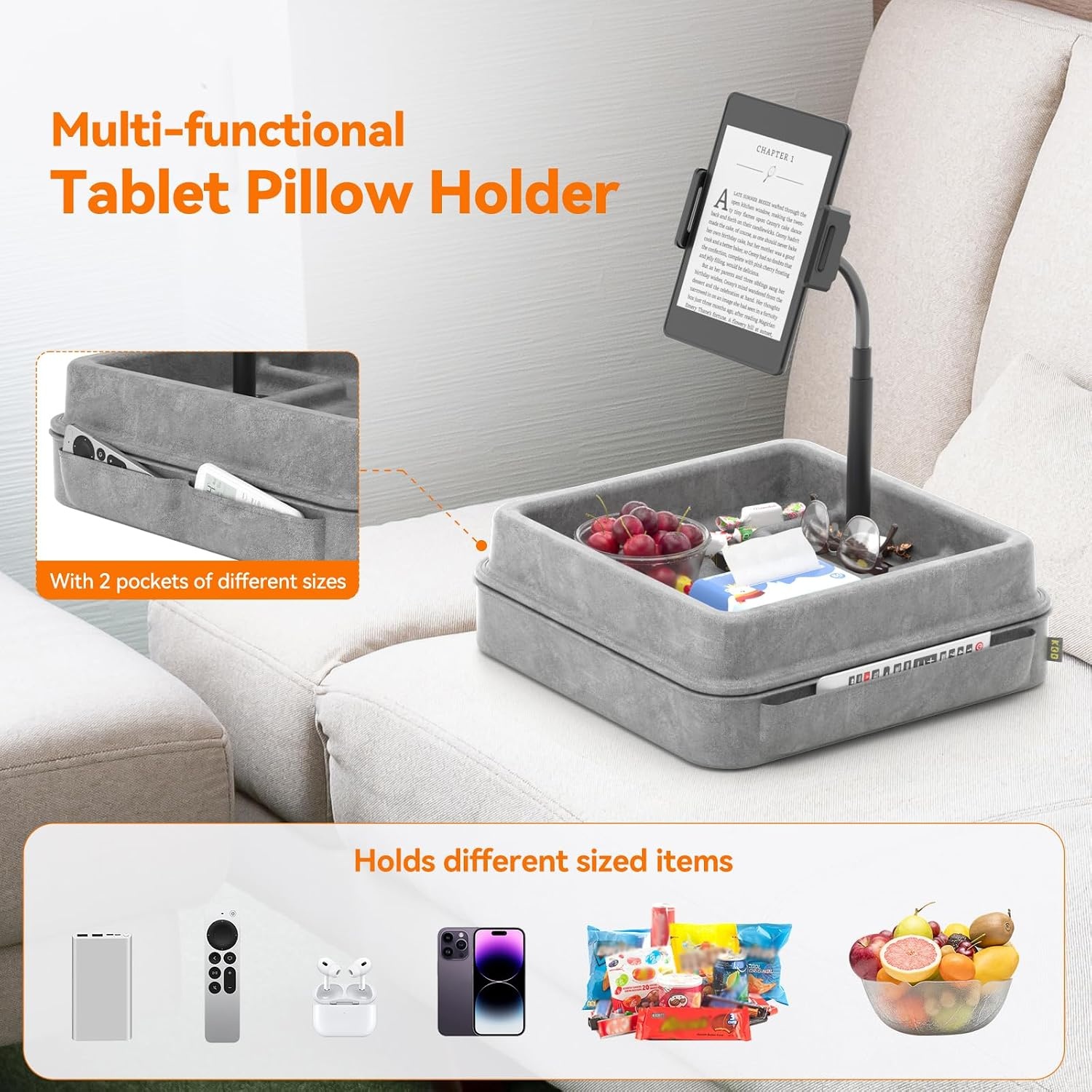 Verstelbare Tablet & Telefoon Kussenhouder - 360° Zwanenhals - 32% Korting