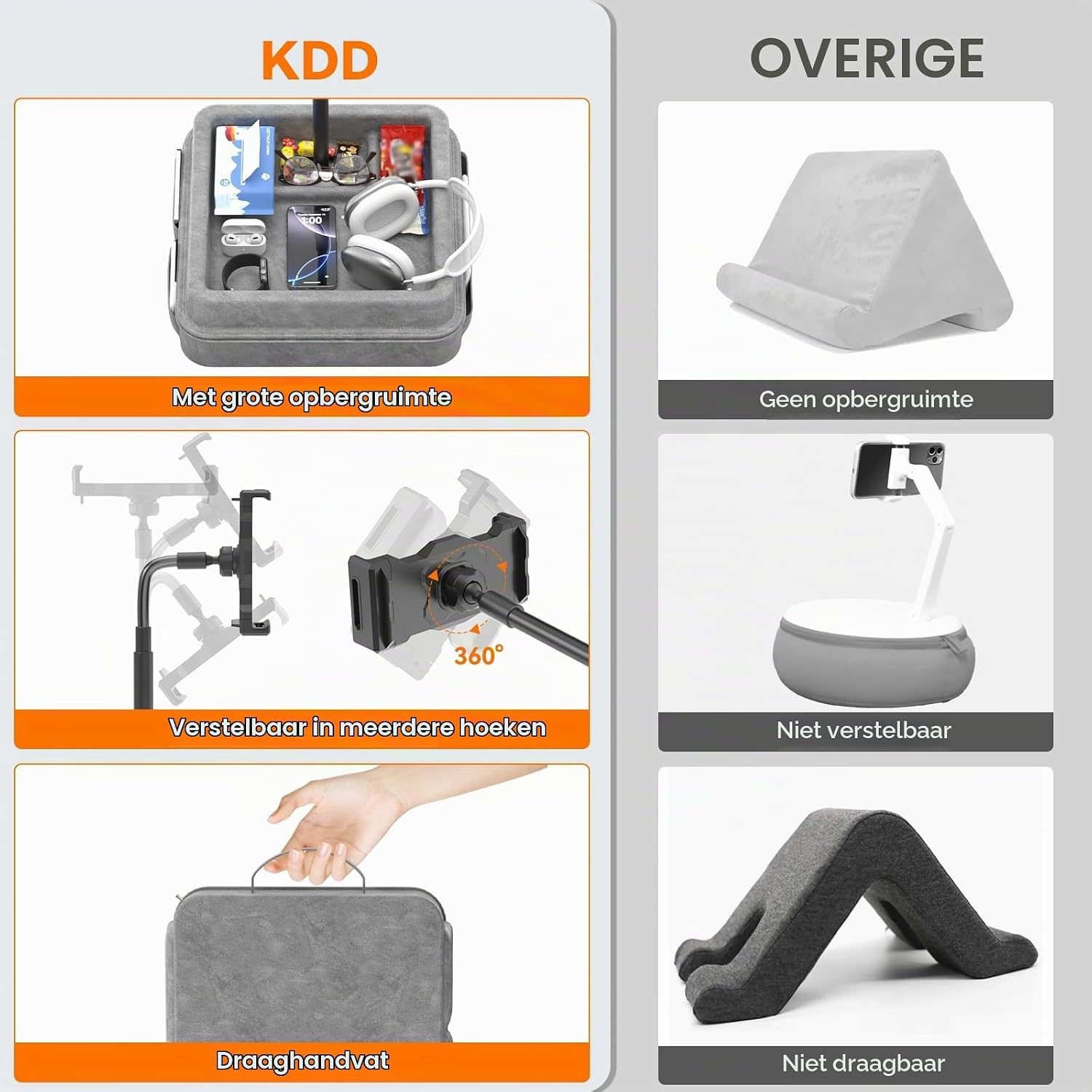 Verstelbare Tablet & Telefoon Kussenhouder - 360° Zwanenhals - 32% Korting