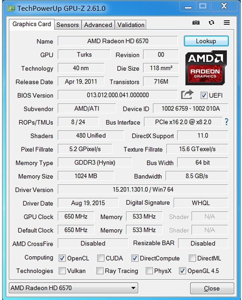 QTHREE Radeon HD 6570 Grafische Kaart 1GB DDR3 met 2x HDMI - 34% Korting