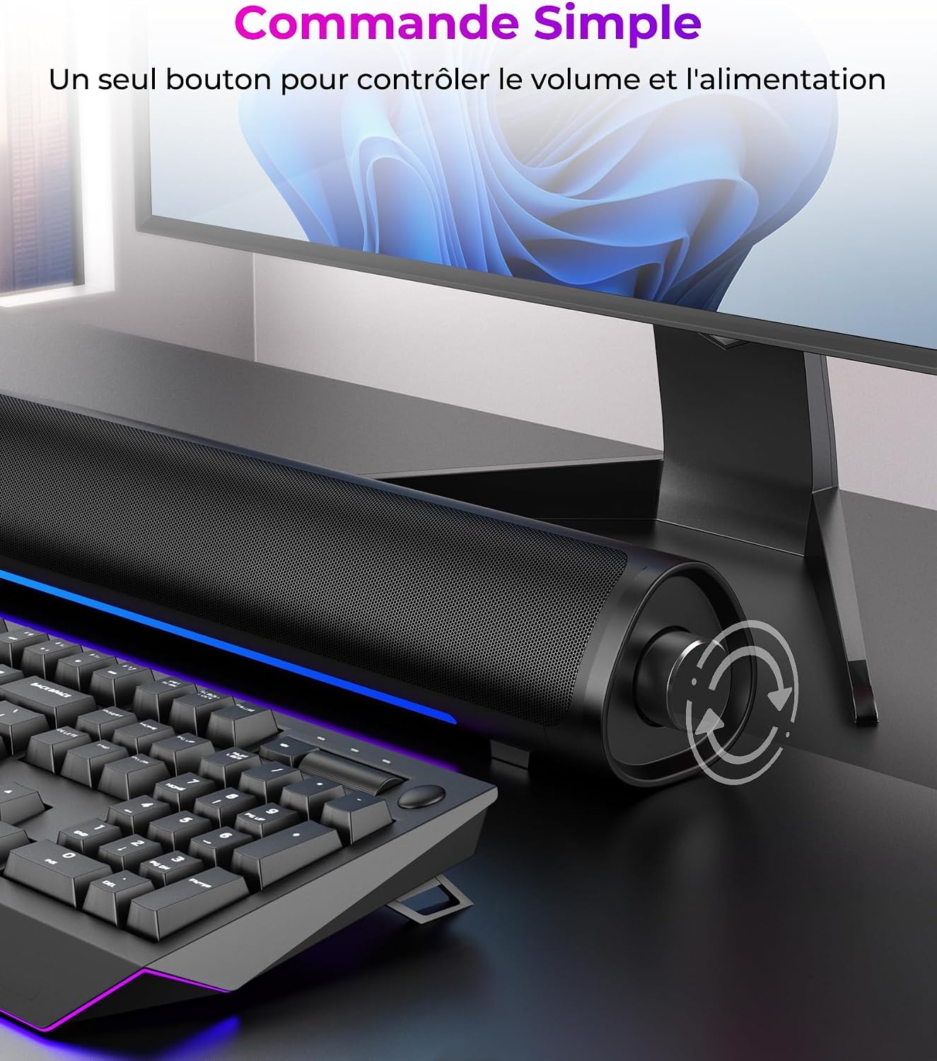 Desktop luidspreker met sfeerlicht, 53% korting