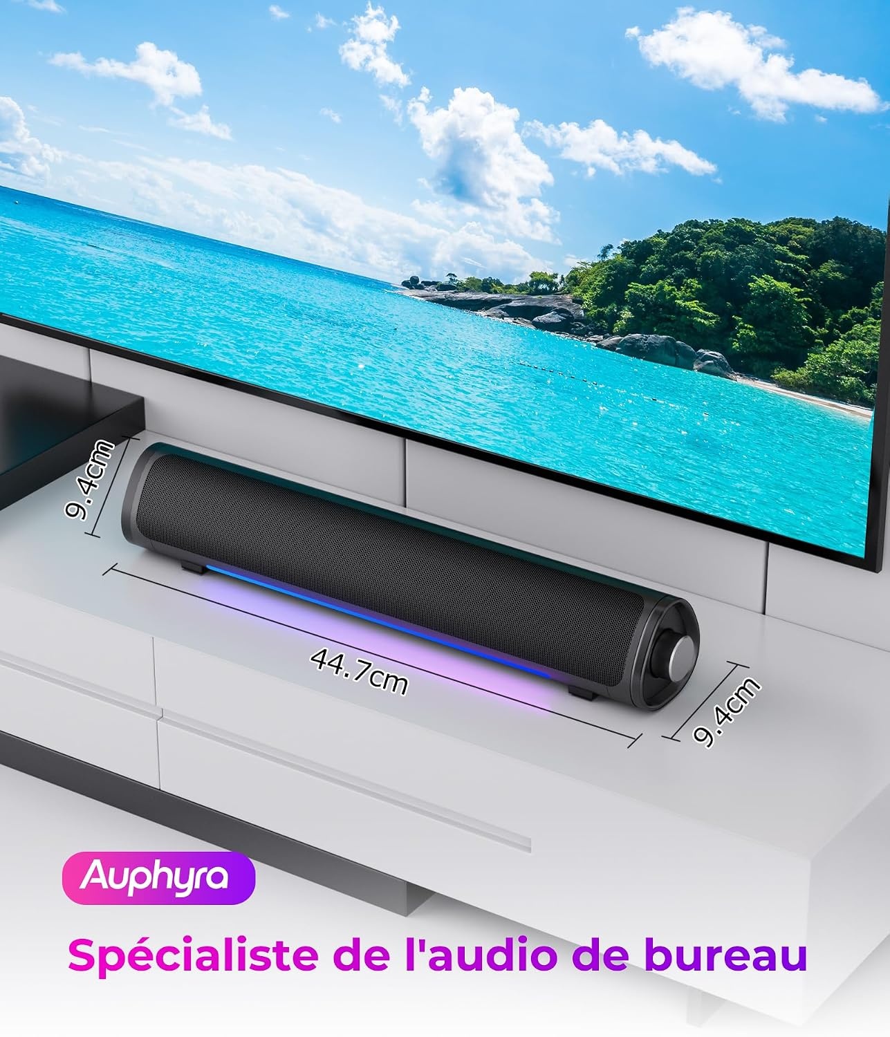 Desktop luidspreker met sfeerlicht, 53% korting