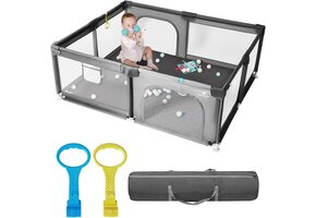 derimkcoa Baby Box met Speelmat - Grijs - 34% Korting