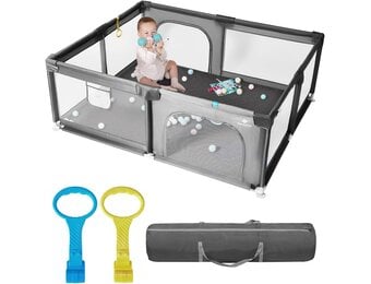derimkcoa Baby Box met Speelmat - Grijs - 34% Korting