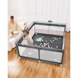 derimkcoa Baby Box met Speelmat - Grijs - 34% Korting