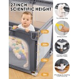 derimkcoa Baby Box met Speelmat - Grijs - 34% Korting