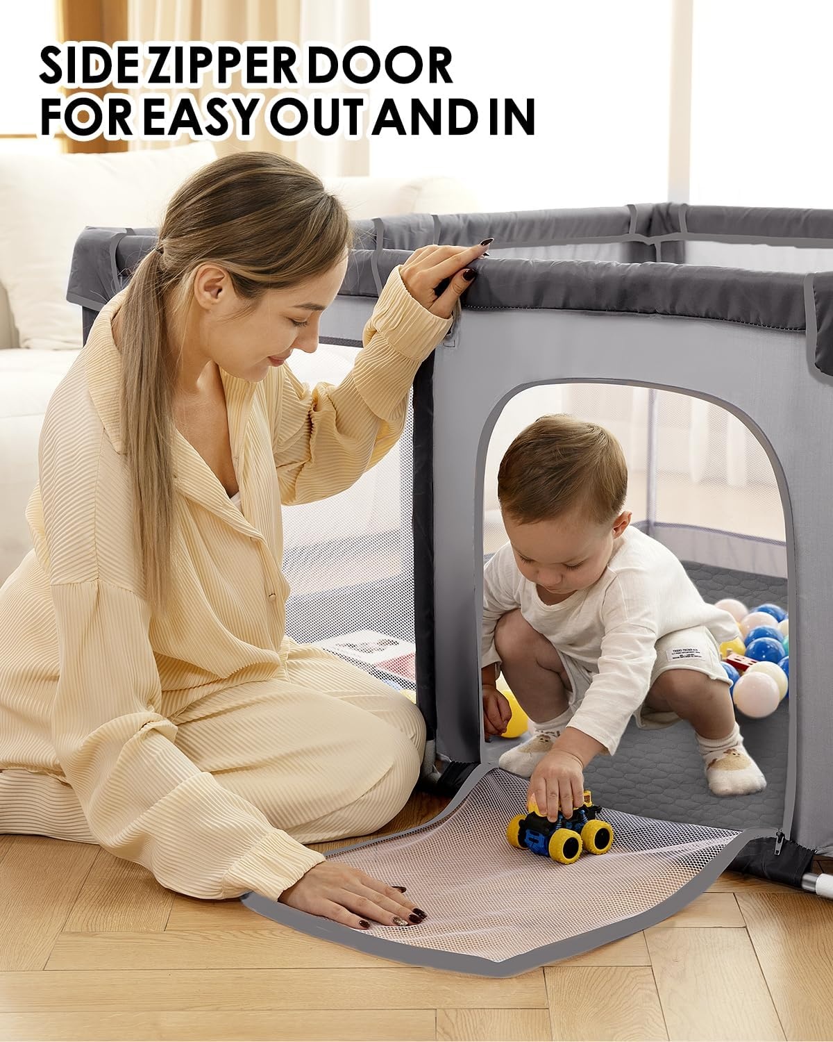 derimkcoa Baby Box met Speelmat - Grijs - 34% Korting