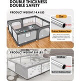 derimkcoa Baby Box met Speelmat - Grijs - 34% Korting
