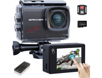 Apexcam M80PRO 4K Actiecamera - 48MP, 128GB, Waterdicht & 34% Korting