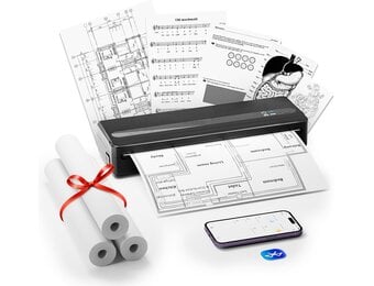 Draagbare A4 Thermische Printer - Zwart - 34% Korting