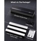 Draagbare A4 Thermische Printer - Zwart - 34% Korting