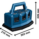 Bosch Professional 18V System multilader GAL 18V6-8 (acculaadstroom: 8 A, zonder accu's, incl. L-BOXX-adapter, in doos)
