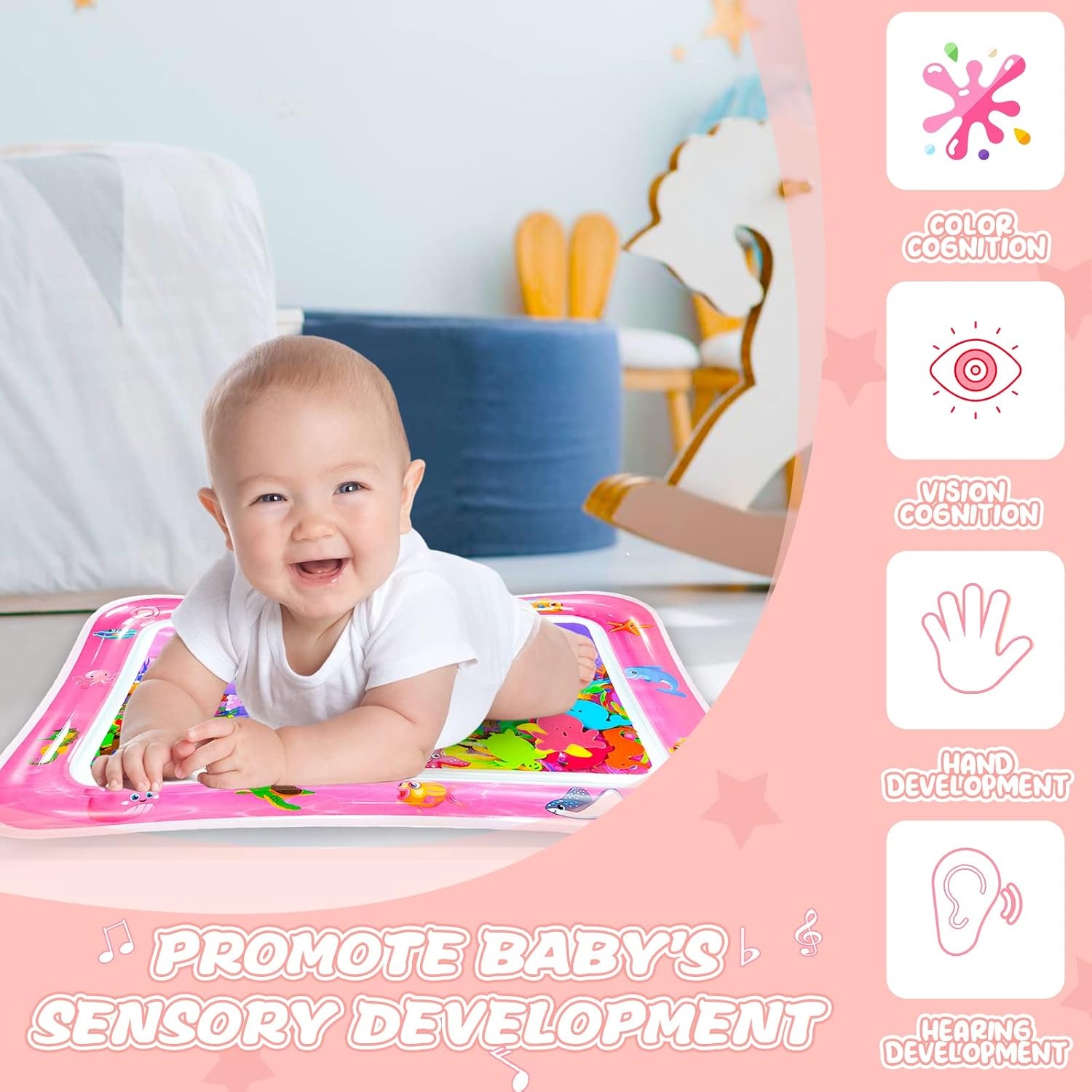 HEAWAA Watermat voor Baby's - Sensorisch Speelkleed voor Tummy Time en Ontwikkeling
