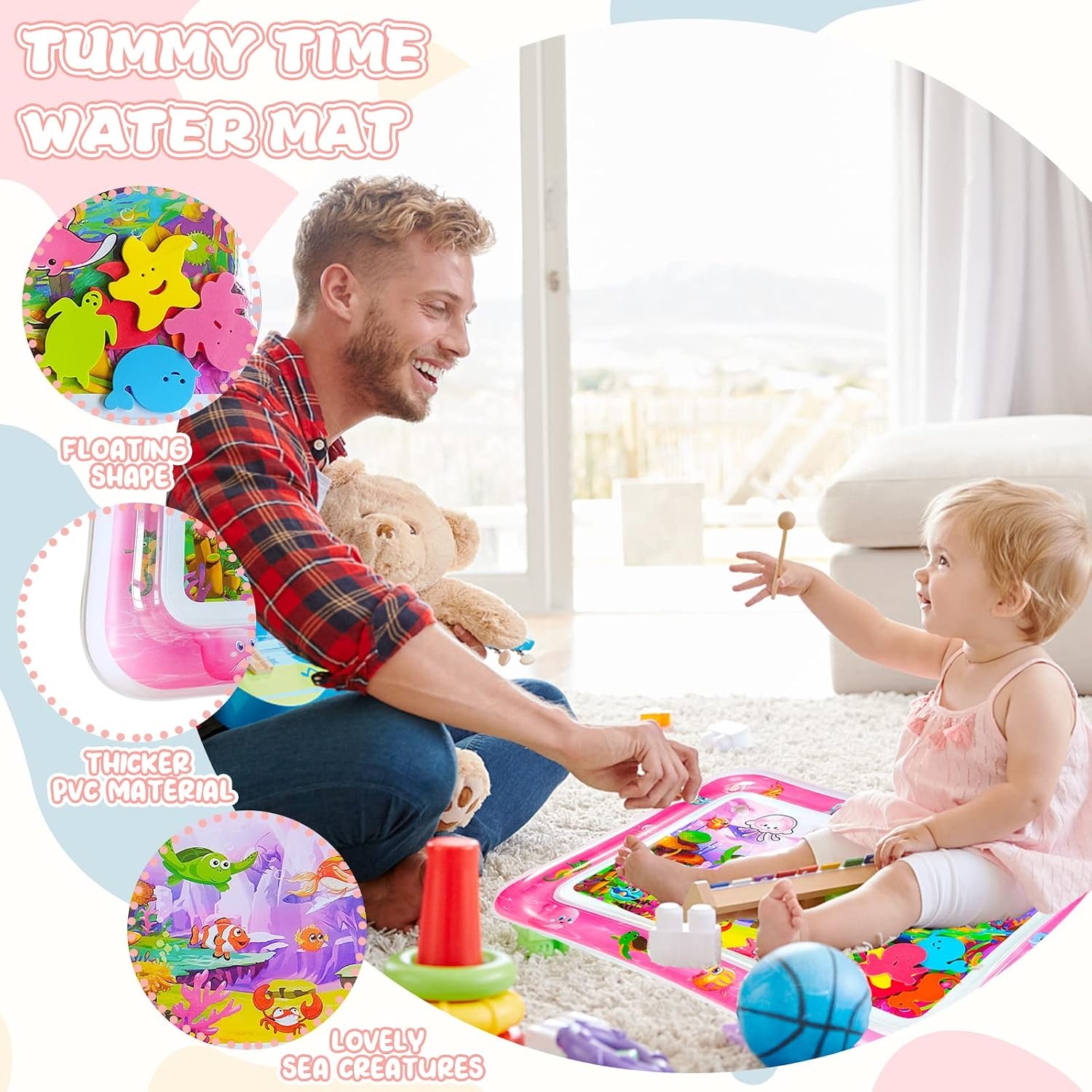 HEAWAA Watermat voor Baby's - Sensorisch Speelkleed voor Tummy Time en Ontwikkeling