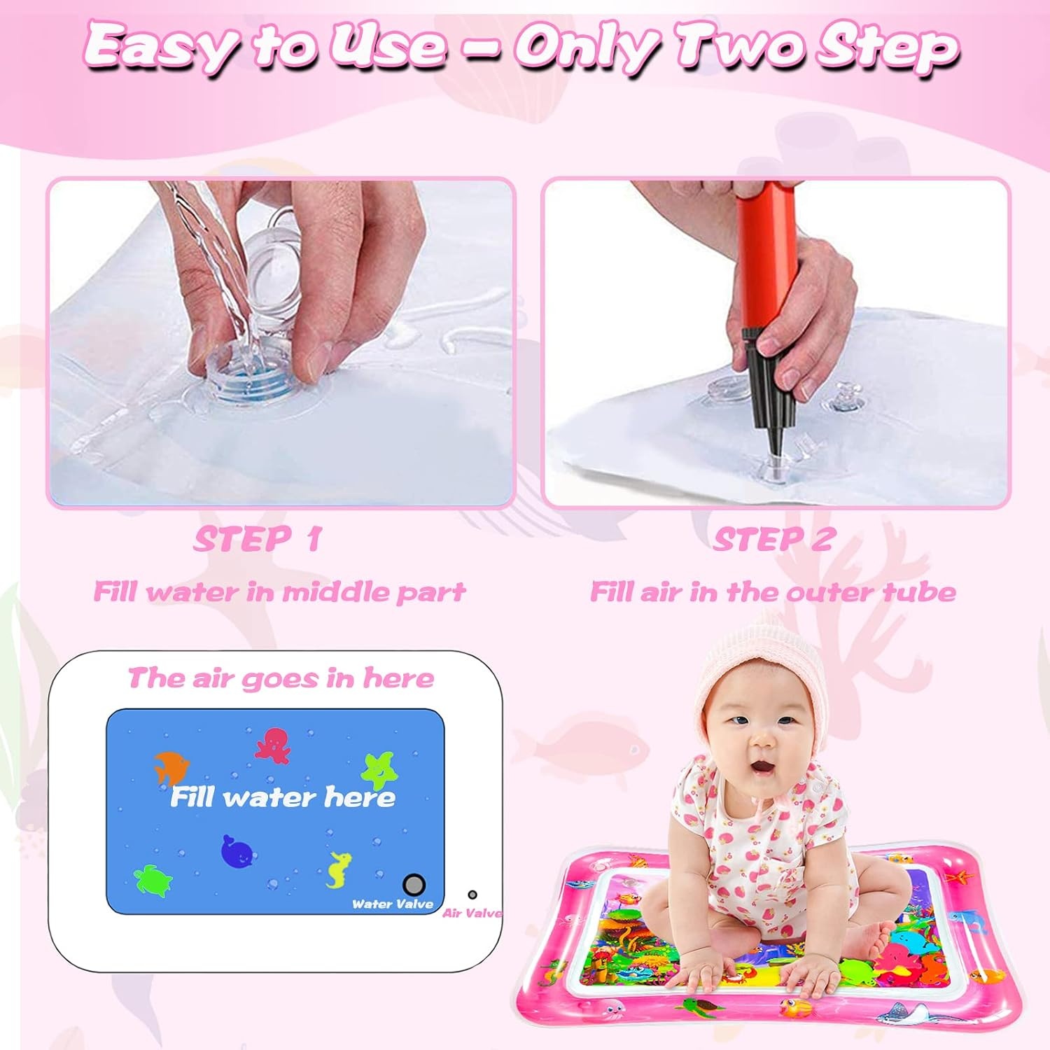 HEAWAA Watermat voor Baby's - Sensorisch Speelkleed voor Tummy Time en Ontwikkeling