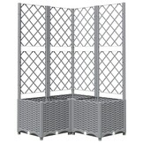 vidaXL Plantenbak Lichtgrijs 80 x 80 x 136 cm