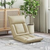 vidaXL Verstelbare vlo stoelen Crèmekleurig Kunstleer