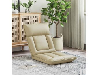 vidaXL Verstelbare vlo stoelen Crèmekleurig Kunstleer