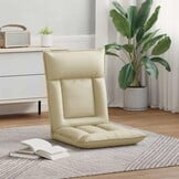 vidaXL Verstelbare vlo stoelen Crèmekleurig Kunstleer