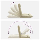 vidaXL Verstelbare vlo stoelen Crèmekleurig Kunstleer