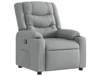 vidaXL Fauteuil verstelbaar stof lichtgrijs