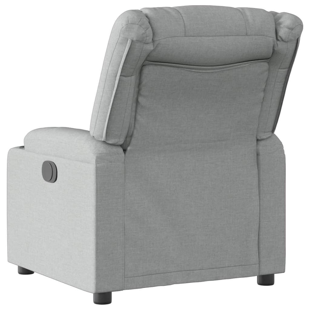 vidaXL Fauteuil verstelbaar stof lichtgrijs