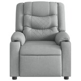 vidaXL Fauteuil verstelbaar stof lichtgrijs