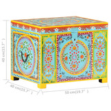 vidaXL Opbergbox handgeschilderd 50x40x40 cm massief mangohout