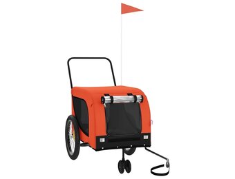 Hondenfietskar VidaXL Oxford Stof IJzer Oranje/Zwart - 34% Korting