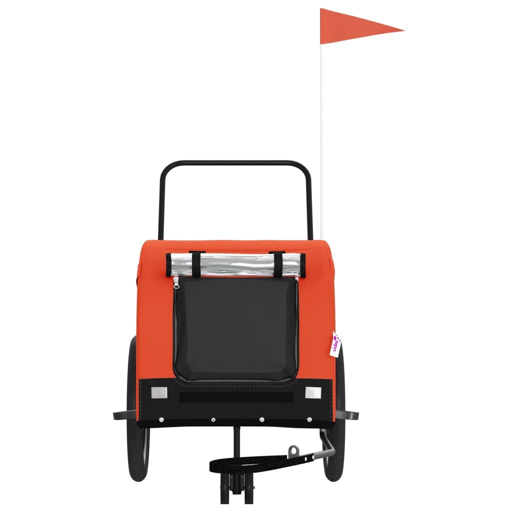 Hondenfietskar VidaXL Oxford Stof IJzer Oranje/Zwart - 34% Korting