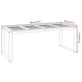 vidaXL Tuintafel met U-vormige poten 200x90x75 cm massief acaciahout