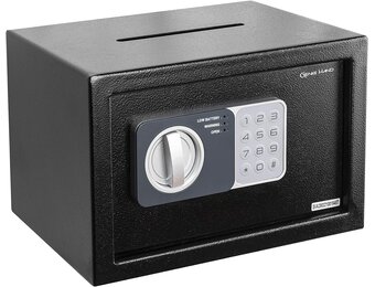 Genie Hand | Elektroniscxhe Kleine Kluis met Combinatiecode en B-klasse Sleutelslot en Antistuitsysteem Geldkluizen - Maat M
