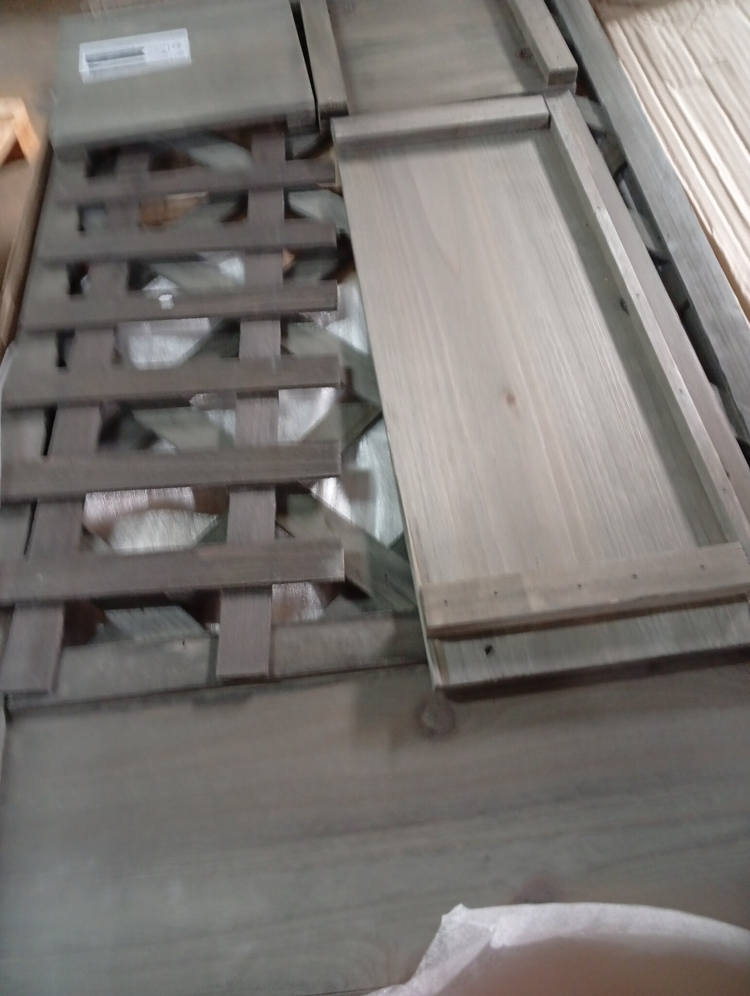 vidaXL Latwerkplantenbak 50x25x90 cm massief vurenhout grijs