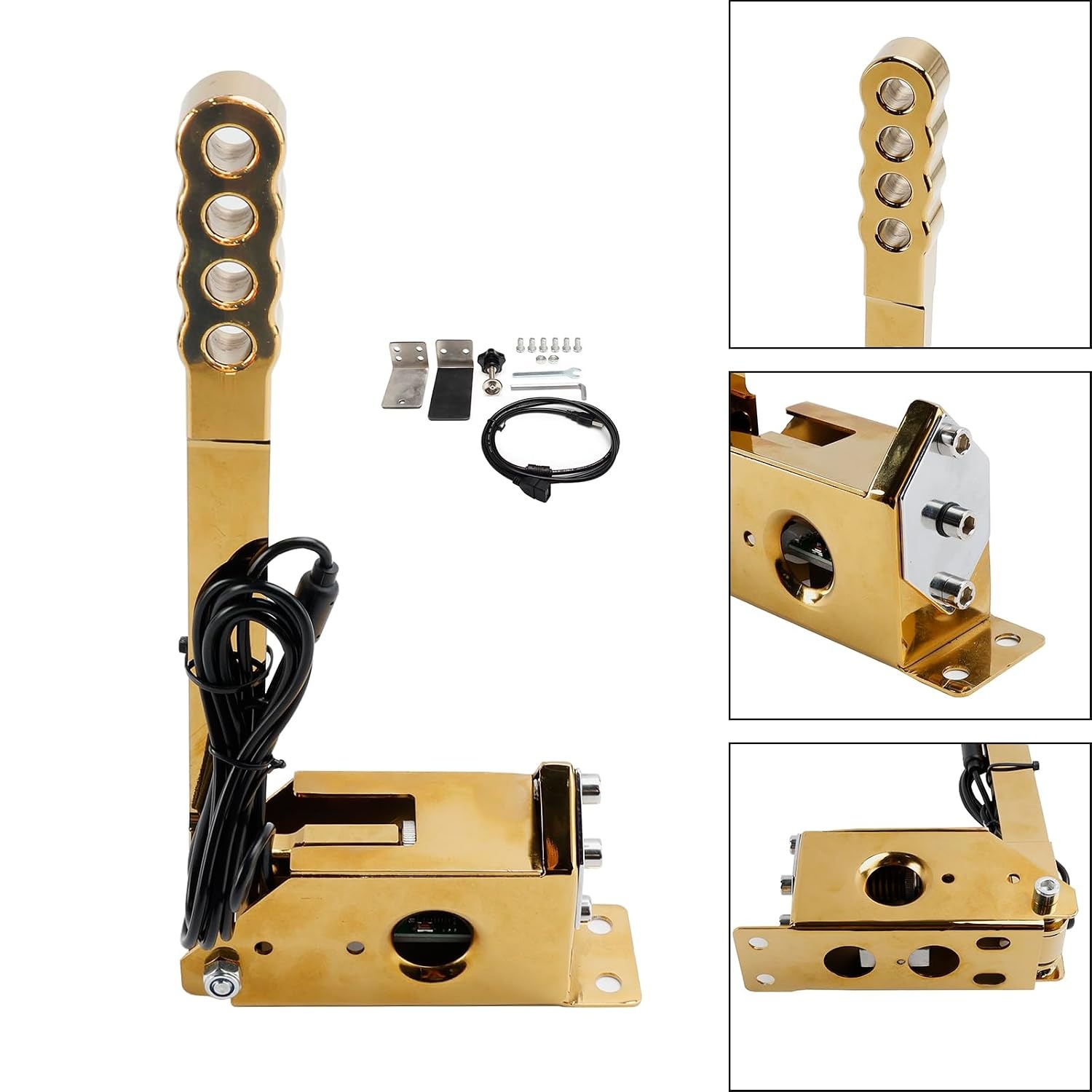 USB Handrem voor Sim Racing PC 64-bit Goud - Compatibel met Logitech en Fanatec