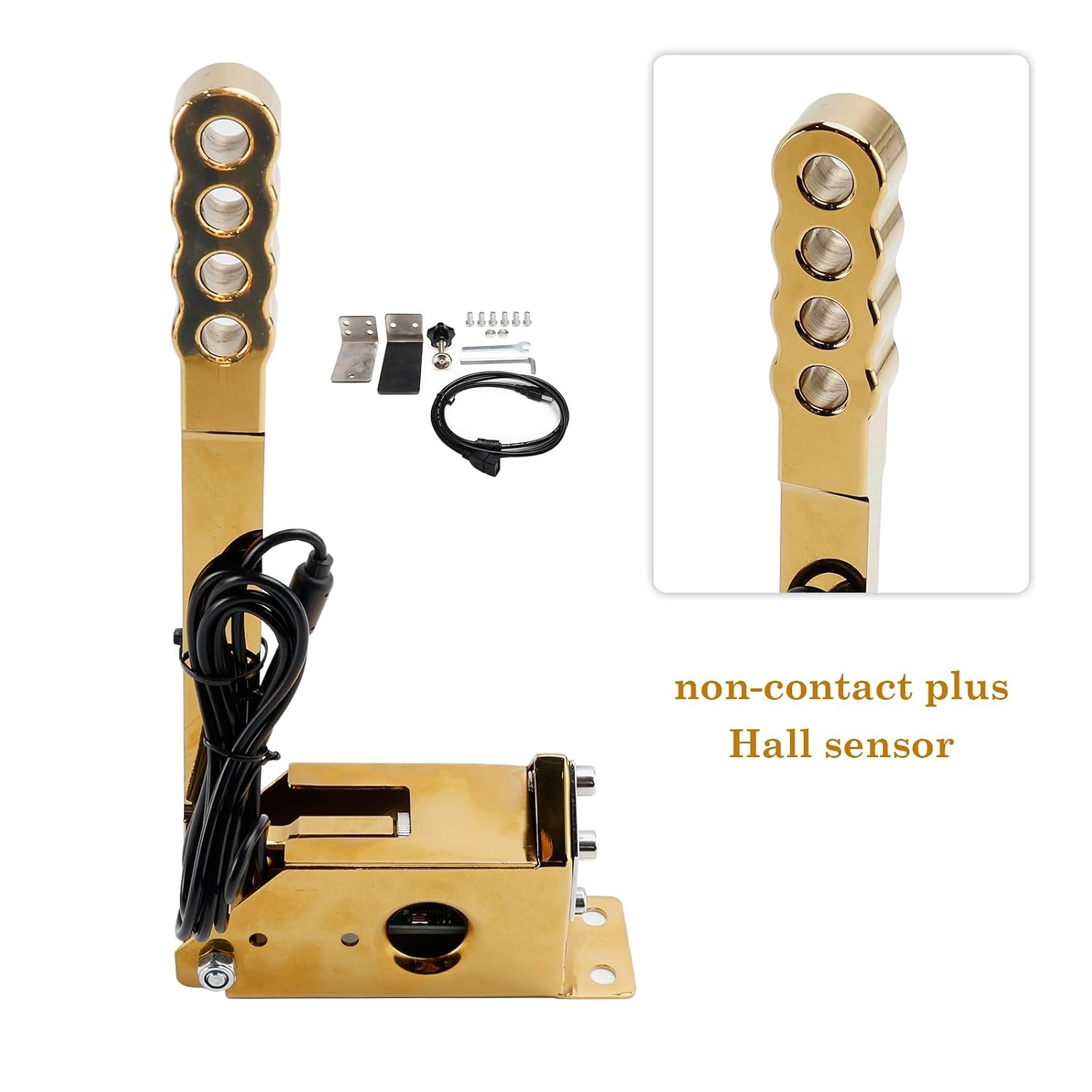 USB Handrem voor Sim Racing PC 64-bit Goud - Compatibel met Logitech en Fanatec