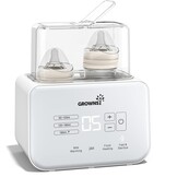 Baby Flessenwarmer, Grownsy 8-in-1 snelle melk verwarmer met timer, geschikt voor 2 flessen, nauwkeurige temperatuurregeling, met ontdooien, steriliseren, bewaren, verwarmen van potjes babyvoeding