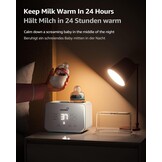 Baby Flessenwarmer, Grownsy 8-in-1 snelle melk verwarmer met timer, geschikt voor 2 flessen, nauwkeurige temperatuurregeling, met ontdooien, steriliseren, bewaren, verwarmen van potjes babyvoeding