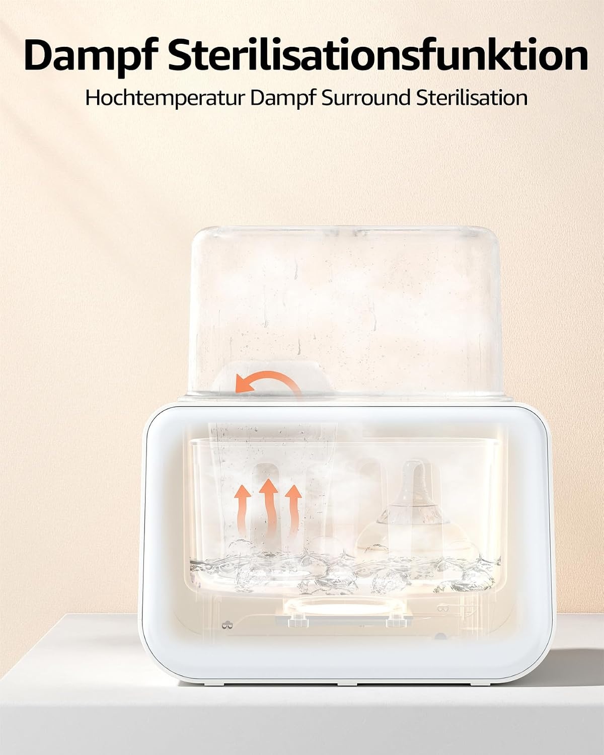Baby Flessenwarmer, Grownsy 8-in-1 snelle melk verwarmer met timer, geschikt voor 2 flessen, nauwkeurige temperatuurregeling, met ontdooien, steriliseren, bewaren, verwarmen van potjes babyvoeding